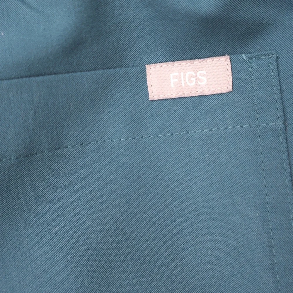 FIGS FM4500 Scrub Pants Mens XL Teal Blue Excellent Straight Leg Drawstring